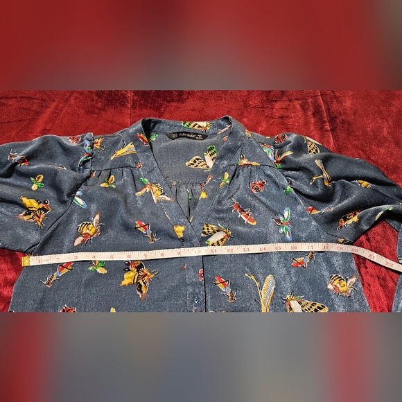 Zara Basic Insect Blouse - Picture 3 of 6